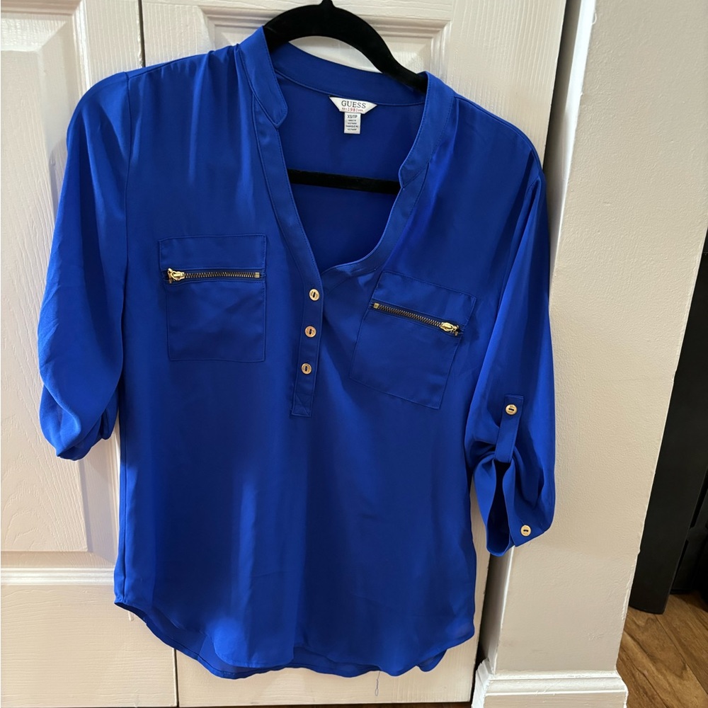 Blue Guess blouse